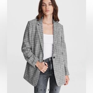 Rag & Bone Ames Deconstructed Check Cotton Blazer